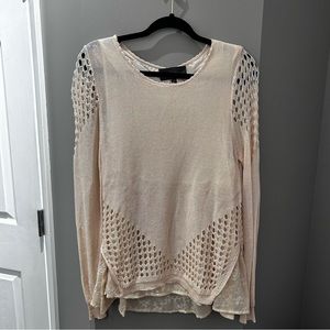 Anthropologie Sunday in Brooklyn Cream Lace Top-Md